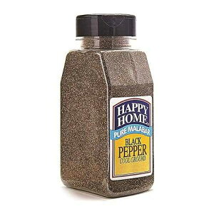�n�b�s�[�z�[�� �s���A�O���E���h�u���b�N�}���o�[�y�b�p�[�A16�I���X Happy Home Pure Ground Black Malabar Pepper, 16 oz