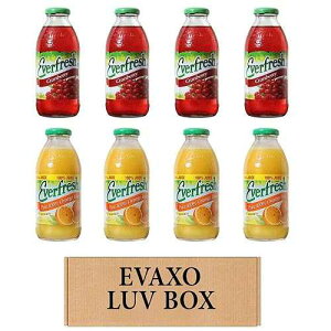 LUV BOX- variety Everfresh Juice 16 oz. pack of 8 , Everfresh Cranberry Apple , Everfresh Kiwi Strawberry. by evaxo GONDMAX LUV BOX- variety Everfresh Juice 16 oz. pack of 8 , Everfresh Cranberry Apple , Everfresh
