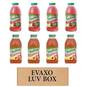 ?? ?? - ????? ?? 473ml 8? ?, ????? ?? ??, ????? ??? ??. #N Evaxo LUV BOX - Variety Everfresh Juice, 16 oz. Pack of 8, Kiwi Strawberry, Peach Watermelon