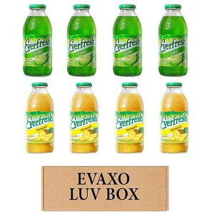 LUV BOX- ????? ?? 473.2ml 8? ?, ????? ??, ????? ???? ??. by ??? Evaxo LUV BOX- variety Everfresh Juice 16 oz. pack of 8, Lime, Pineapple. 8 Count, 473 ml each