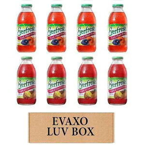 LUV BOX- ????? ?? 473.2ml 8? ?, ????? ??? ?? ?, ????? ???? ?? ??. #N Evaxo LUV BOX- variety Everfresh Juice 16 oz. pack of 8, Peach, Plum, Pear, Tropical Fruit Punch. by Evaxo