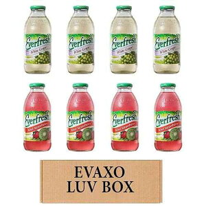 LUV BOX- variety Everfresh Juice 16 oz. pack of 8 , Everfresh White Grape , Everfresh 100% Juice- Kiwi Strawberry. by evaxo LUV BOX- variety Everfresh Juice 16 oz. pack of 8 , Everfresh White Grape , Everfresh 10