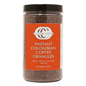?????? ?? ???? ?? ???, ???? ??? ??? ?? ?? ? GMO ? (255g) Civilized Coffee Instant Colombian Coffee Granules ? Medium Roast Gourmet Coffee, Non-GMO, 9 oz Jar
