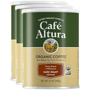 ?? ??? ?? ??? ??, ?? ???, 340g (3?) Cafe Altura Ground Organic Coffee, Dark Roast, 12 oz Can (Pack of 3)