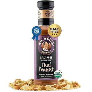 ??? ???? ??? ?? ?? ?? - ?? - ??? ????? - ??? ?? - ?? Mr. Spice Organic Thai Peanut Sauce, Salt Free Peanut Sauce & Dressing (0 mg/serving), Gluten Free, Low Sodium Sauces for Marin