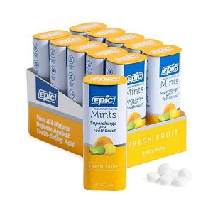 ?? ???? ?? - ??? & ???? ??? ?? ????? ??? ? ?? ?? ? ?? ??? (??? ??, 55?? ?, 10? ?) Epic 100% Xylitol Mints - Aspartame Free, Sugar Free - Fresh Fruit Flavored Mints
