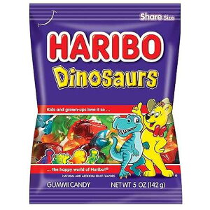 ??? ?? ??, ?? ?? ??, 5?? ?? ??? ?? (12? ?) ??? ???? ??? ??? ??, ?? ?? ? HARIBO Gummi Candy, Dinosaurs Gummy Candy, 5 Ounce Share Size Bags (Pack of 12) Delicious Soft