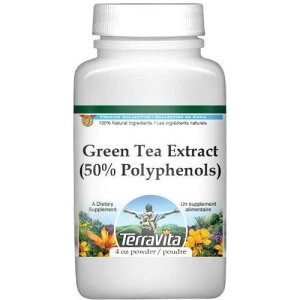 �Β��G�L�X (50% �|���t�F�m�[��) (10% �J�t�F�C��) �p�E�_�[ (4 �I���X�AZIN: 514388) Terravita Green Tea Extract (50% Polyphenols) (10% Caffeine) Powder (4 oz, ZIN: 514388)