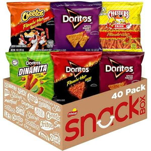 ???-?? ???? ?? ????? ?, 40?? Frito Lay Frito-Lay Fiery Mix Variety Pack, Hot & Spicy Snacks Single Serve Bags, (Pack of 40), Flamin' Hot Cheetos, Doritos, Chester's Hot Fries