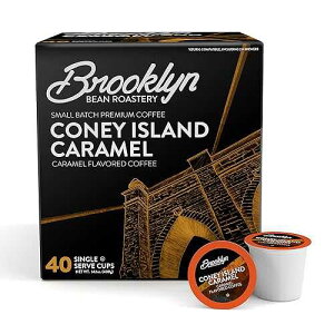 ???? ?? ?? ???? ??? ??? ?? ??, 2.0 ??? K ? ??? ??, 40?? Brooklyn Beans Coney Island Caramel Gourmet Coffee Pods - Compatible with Keurig K Cup Brewers Including 2.0 Machines, 40 Count,
