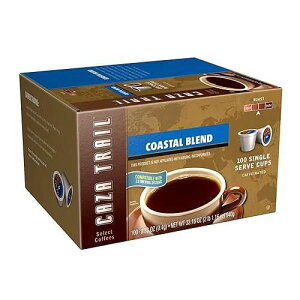 Caza Trail �R�[�q�[�|�b�h�A�R�[�X�^���u�����h�A�V���O���T�[�u (100 �p�b�N) (�p�b�P�[�W�͈قȂ�ꍇ������܂�) Caza Trail Coffee Pods, Coastal Blend, Single Serve (Pack of 100) (Packaging May Vary)