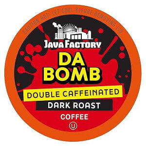 Java Factory High Caffeine Coffee Pods, Da Bomb Dark Roast, 40 Count - Compatible with K Cup Brewers 2.0, Extra Caffeine for a Strong Start to Your Day