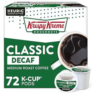 ???? ?? ??? ????, ?? ?? ??? K-? ??, ??? ??? ?? ??, 12?? (6? ?) Krispy Kreme Classic Decaf, Single-Serve Keurig K-Cup Pods, Medium Roast Coffee Pods, 72 Count