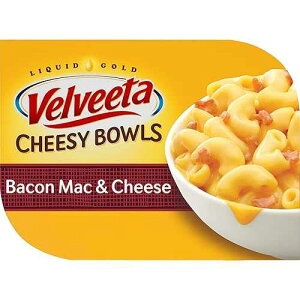 Velveeta Cheesy Bowls �x�[�R���}�b�N���`�[�Y�A�X���[�L�[�`�[�Y�\�[�X�Y�� �d�q�����W�Ή��H�� (6 ct �p�b�N�A9 oz �e��) Velveeta Cheesy Bowls Bacon Mac & Cheese with Smoky Cheese Sauce Microwavable Meal (6 ct Pack, 9 oz