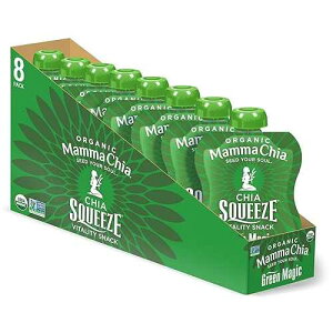 ?? ?? ??? ?? ??? ??, ?? ??, ?? ?? ??, USDA ???, ?GMO, ??, ??? ??, ??. ??? ??, 70????, 99g (16? ?) Mamma Chia Mammachia Chia Squeeze Green Magic Vitality Snack, Ve