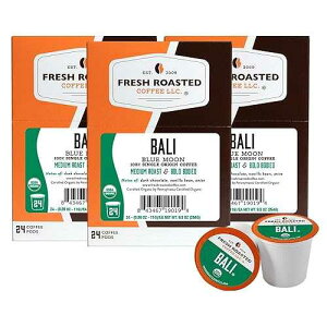 ??? ???? ??, ??? ?? ?? ?, ??? ???, ??? K-? ???? 72? ? Fresh Roasted Coffee, Organic Bali Blue Moon | USDA Organic, Kosher | Medium Roast 72 Pods for K Cup Brewers