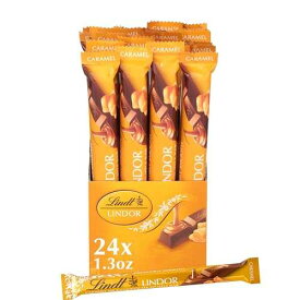Lindt LINDOR Caramel Milk Chocolate Truffle Bar, Milk Chocolate Candy with Smooth, Melting Truffle Center, 1.3 oz. (24 Pack) Lindt LINDOR Caramel Milk Chocolate Truffle Bar, Milk Chocolate Candy with Smooth, Melting