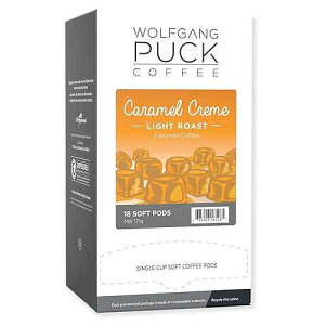 Wolfgang PuckCoffee�A�L���������N���[���A9.5�O�����̃\�t�g�|�b�h�A18�i1�p�b�N�j Wolfgang PuckCoffee, Caramel Cream, 9.5 Gram Soft Pods, 18 Count (Pack of 1)