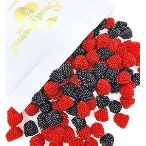 ?????? ?? ? ?? ???? ?? | ?? | ?? ?? ?? ??? | 1.36kg SweetGourmet Blackberry and Raspberry Gummy Candy with Nonpareils, 3 Pounds Bulk Bag