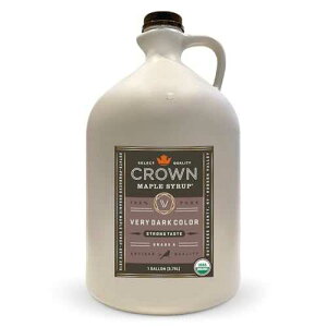 ??? ??? ??? ?? A ??? ??, ?? ??, 128 Fl. Oz (1? ?) Crown Maple Very Dark Color Strong Taste Certified Organic Grade A Maple Syrup, 128 Fl Oz (1 Gallon), Single, Pancakes, Basting Glazes,