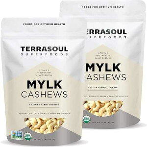 ???? ???? ??? ? ??? (?? ??), 4 ??? Terrasoul Superfoods Organic Raw Cashews (Mylk Grade), 4 Lbs (Pack of 2), Premium Quality for Snacking, Desserts, Cashew Milk and Nut Butter Making