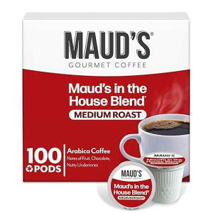 Maud's Medium Roast Coffee Pods, 100 ct, Recyclable Single Serve Pods ? 100% Arabica Coffee, Compatible with Keurig K Cups Maker