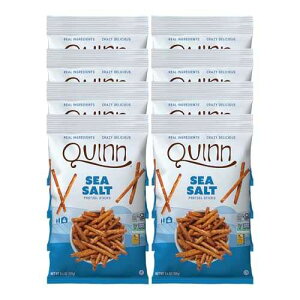 Quinn Gluten Free Sea Salt Pretzel Sticks - Whole Grain, Made with Real Ingredients, Whole Grain Sorghum, Sea Salt, Vegan, Gluten Free, Dairy Free, Non-GMO - 5.6 Oz (Pack of 8) Quinn Gluten Free Sea Salt Pretze