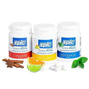 ?? ???? ?? - ??? & ???? ??? ?? ????? ??? ? ?? ?? ? ?? ??? (??, 180?? ?, 3?) Epic 100% Xylitol Mints - Sugar Free Peppermint, Fresh Fruit, Cinnamon Breath Mints Variety