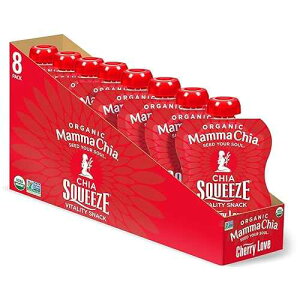 ?? ?? ??? ?? ??? ??, ?? ??, ?? ?? ??, USDA ???, ?GMO, ??, ??? ??, ??, 99g (16? ?) Mamma Chia Organic Vitality Squeeze Snack, Cherry Love, 16- 3.5 Ounce Chia Vitality Snac