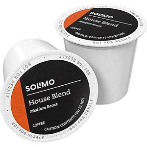 Amazon�u�����h - Solimo �~�f�B�A���_�[�N���[�X�g�R�[�q�[�|�b�h�A�n�E�X�u�����h�A�L���[���O2.0 K�J�b�v�u�����[�ƌ݊�������A100�� Amazon Brand - Solimo Medium Dark Roast Coffee Pods, House Blend, Compatibl