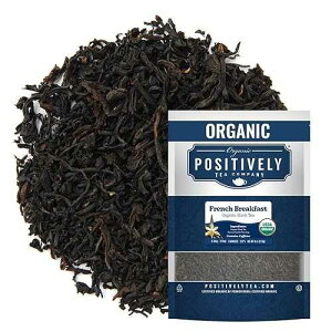Organic Positively Tea Company�A�t�����`�u���b�N�t�@�X�g�g���A���[�Y���[�t�A4�I���X Organic Positively Tea Company, French Breakfast Black Tea, Loose Leaf, 4 Ounce