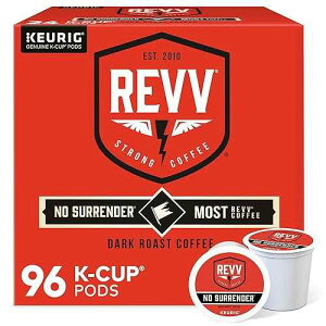 ?? ? ???, ?? ?? ??? K-? ??, ?? ??? ??, 96?? REVV No Surrender Keurig Single-Serve K-Cup Pods, Dark Roast Coffee, 96 Count