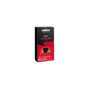 Lavazza Espresso Maestro Classico Medium Roast Coffee Aluminum Capsules Compatible with Nespresso Original Machines, espresso, 100% Arabica, notes of grains and biscotti.(10 pack) (Pack May Vary) Lavazza Espresso Maestr