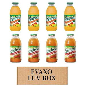 ?? ??- ????? ?? 16 ?? 8? ? ?????, ????? ?? ??, ????? ???? ??. #N Geakv LUV BOX- variety Everfresh Juice 16 oz. pack of 8 , Everfresh Mango Carrot , Everfresh Tropical Carrot.