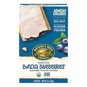 Nature's Path Organic Toaster Pastries, Frosted Buncha Blueberries, 72 Count (Pack of 12, 11 Oz Boxes), Made From Real Blueberries