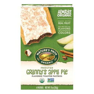 Nature's Path Organic Toaster Pastries, Frosted Granny's Apple Pie, 72 Count (Pack of 12, 11 Oz Boxes), Made From Real Apples