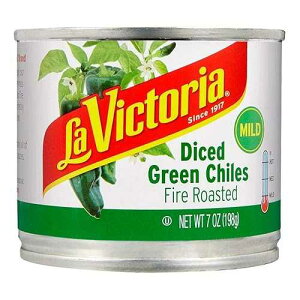 La Victoria Fire ���[�X�g�_�C�X�O���[���`���}�C���h�A4�I���X (24�p�b�N) La Victoria Fire Roasted Diced Green Chiles Mild, 4 Ounce (Pack of 24)
