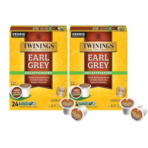 ???? ???? ???? ? ??? K-?, 48?? Twinings Decaf Earl Grey K-Cup Pods for Keurig, Decaffeinated Black Tea Flavoured with Citrus and Bergamot, 24 Count (Pack of 2)
