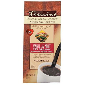 Teeccino �n�[�o���R�[�q�[�A�n���C�o�j���i�b�c�A�J�t�F�C���t���[�A11 �I���X�o�b�O (3 �p�b�N) Teeccino Herbal Coffee, Mediterranean Vanilla Nut, Caffeine-Free, 11-Ounce Bags (Pack of 3)