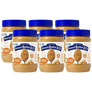 Peanut Butter & Co. Smooth Operator Peanut Butter, Non-GMO Project Verified, Gluten Free, Vegan, 16 Ounce (Pack of 6)