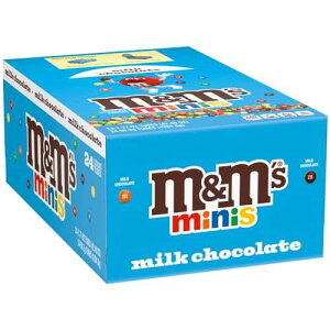 M&M'S �~���N�`���R���[�g MINIS �T�C�Y �L�����f�B�[ 1.77 �I���X �`���[�u 24 �� M&M'S Milk Chocolate MINIS Size Candy 1.77-Ounce Tube 24-Count