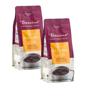 Teeccino Medium Roast Hazelnut Herbal Coffee 11 Ounces (Pack of 2)