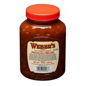 Weber's Hot Green Tomato Piccalilli Relish - Sweet & Spicy Flavor Vegan, Gluten-Free, 16oz Weber's Hot Green Tomato Piccalilli Relish - Sweet & Spicy Flavor Vegan, Gluten-Free, 16oz