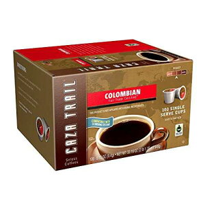 ?? ??? ?? ??, ????, ?? ?? (100? ?) Caza Trail Coffee Pods, Colombian, Single Serve (Pack of 100) (Packaging May Vary)