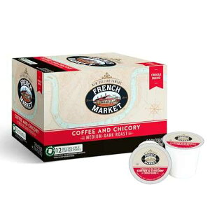 ??? ?? ??? ?? ??? ? ??? ?? ?? ? ??, 12?? (6? ?) French Market Coffee & Chicory Medium-Dark Roast Single Serve Coffee Pods, 12ct Box (Pack of 6)
