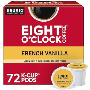 Eight O'Clock Coffee �t�����`�o�j���A�V���O���T�[�u�R�[�q�[ K �J�b�v�|�b�h�A�~�f�B�A�����[�X�g�A72 �� Eight O'Clock Coffee French Vanilla, Single-Serve Coffee K-Cup Pods, Medium Roast, 72 Count