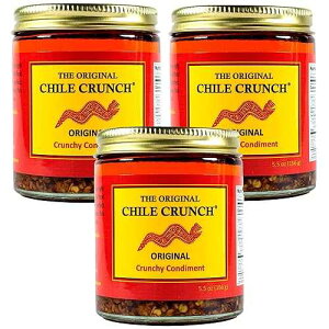 ?? ??? - ? ??? ??? ??? (????) - 3? ? CHILE CRUNCH - Original Spicy Crunchy Condiment - All Natural Roasted Chili Peppers, Garlic & Onion Crisp Sauce - Vegan, Gluten-Free, No Preservatives - Hom