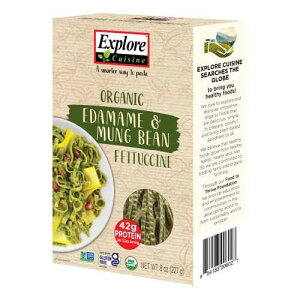 Explore Cuisine Organic Edamame & Mung Bean Fettuccine - 8 oz - Easy-to-Make Pasta - High in Plant-Based Protein - Non-GMO, Gluten Free, Explore Cuisine Organic Edamame & Mung Bean Fettuccine - 8 oz - Easy-to-Make P