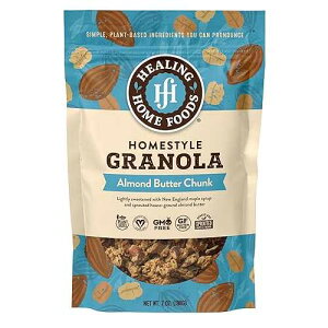 Healing Home Foods Almond Butter Chunk Protein Granola Cereal, Gluten Free, High Protein, Low Sugar Healthy Granola, Sprouted Almond, Maple Syrup & Coconut Oil for Yogurt, 7oz (1Pack) Healing Home Foods Almond Butt