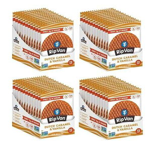 ? ? ??? ?? ??? & ??? ????? - ??? ?? - ? GMO ?? - ?? ??? - ??? ?? - ?? (3g) - ???? ?? - 48? ? Rip Van Wafels Dutch Caramel & Vanilla Stroopwafels - Healthy Snacks -